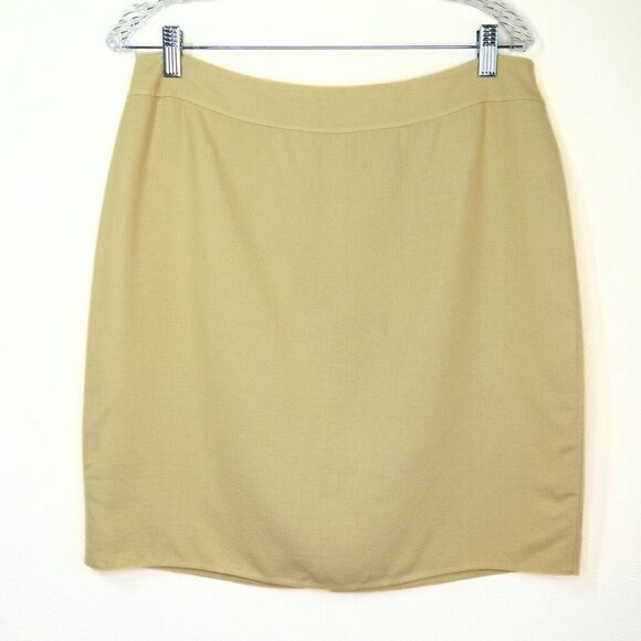 Lafayette 148 Petite Knee or above length Skirt  creamy yellow size 12P - Picture 1 of 11